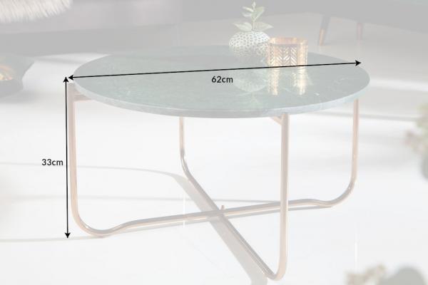 Exkluzívny konferenčný stolík NOBLE I 62 cm zelený mramor