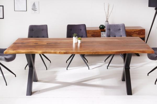 Jedálenský stôl z masívu AMAZONAS X 180 cm sheesham, prírodný