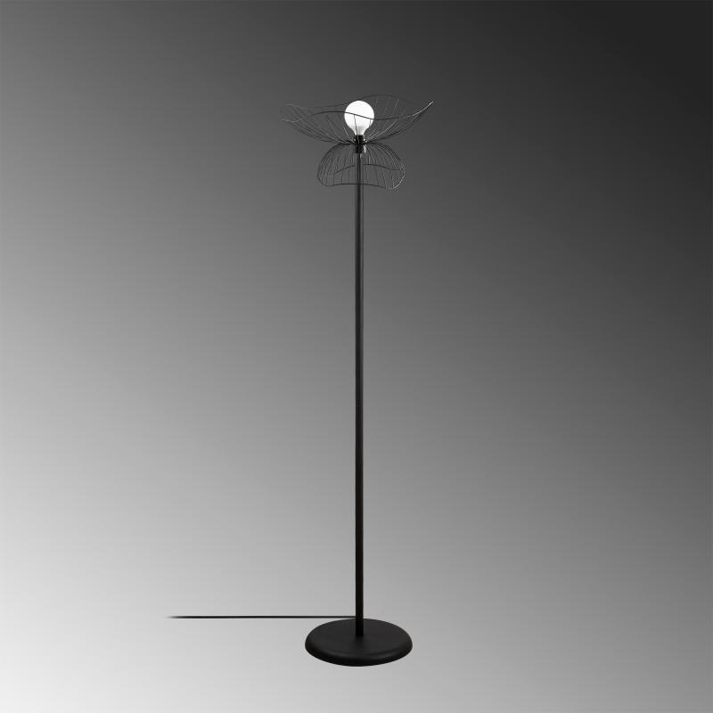 Elegantná stojanová lampa FARAC 148 cm, čierna