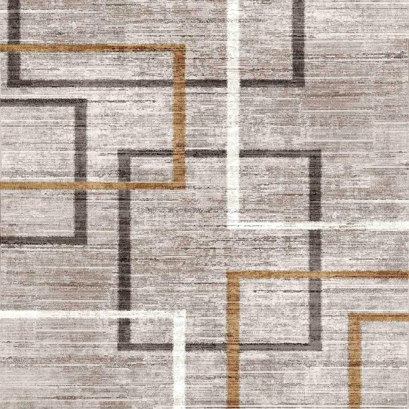 Moderný koberec WOOKECE 160 x 230 cm, hnedý, šedý