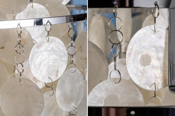Dizajnové závesné svietidlo SHINING SHELL 64 cm škrupinové perleťové
