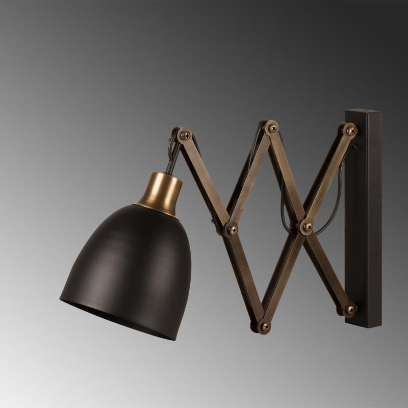 Priemyselná nástenná lampa SIVANI 62 cm, matná čierna