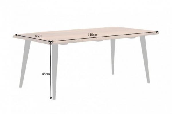 Masívny konferenčný stolík ORGANIC LIVING 110 cm z agátového dreva