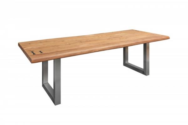 Masívny jedálenský stôl MAMMUT ARTWORK 200 cm prírodný, akácia