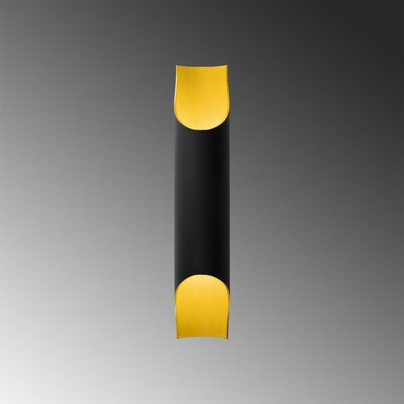 Moderné nástenné svietidlo EFSUN 40 cm, čierne, zlaté