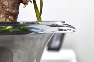 Dizajnová váza GOAL 60 cm strieborná, hliník