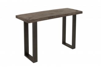 Dizajnový konzolový stôl IRON CRAFT 115 cm mango, šedý