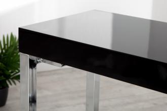 Moderný písací stôl BLACK DESK 120x40 cm vysoký lesk, čierny