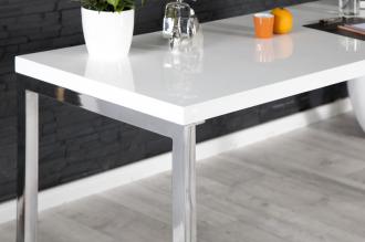 Moderný písací stôl WHITE DESK 160 cm vysoký lesk, biely