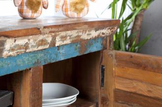 Jedinečný televízny stolík JAKARTA 150 cm farebná recyklovaná masívna drevina