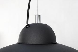 Industriálne závesné svietidlo STUDIO 55 cm čierno strieborné