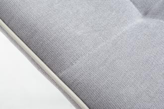 Dizajnová konzolová stolička MIAMI svetlošedá s kovový rámom