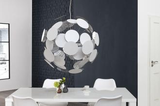 Moderné dizajnové svietidlo INFINITY HOME 70 cm bielo strieborné