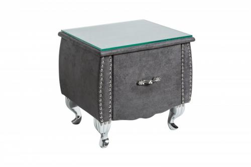 Elegantný nočný stolík EXTRAVAGANCIA 47 cm šedý
