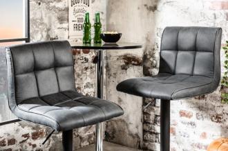 Výškovo nastaviteľná barová stolička MODENA vintage šedá