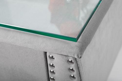 Elegantný nočný stolík EXTRAVAGANCIA 47 cm strieborný
