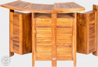 Teakový barový stôl ARTE 182 cm teak prírodný rozkladací