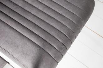 Elegantné konzolové kreslo BIG ASTON šedá, nerezová oceľ