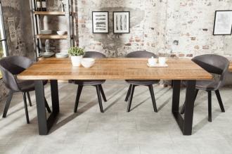 Dizajnový jedálenský stôl IRON CRAFT 180 cm mango, prírodný