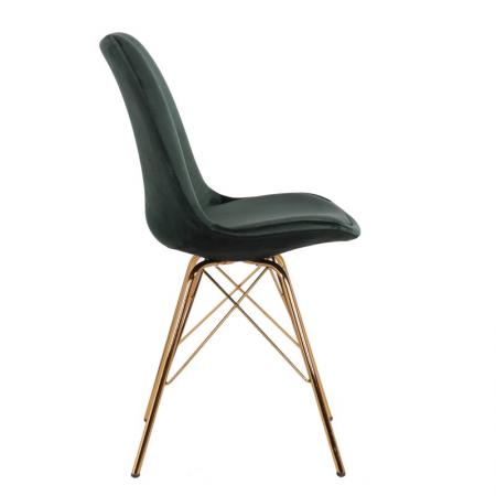 Dizajnová stolička SCANDINAVIA MEISTERSTÜCK tmavo zelená, zamat