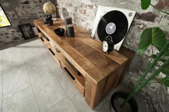 Masívny TV stolík IRON CRAFT 170 cm mangové drevo