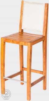 Záhradná barová stolička MERY teak batyline prírodná