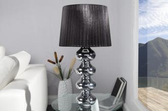 Elegantná stolná lampa MIA 60 cm čierno strieborná