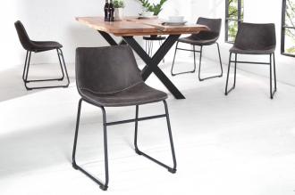 Priemyselná dizajnová stolička DJANGO vintage šedá