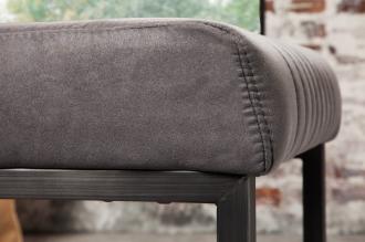 Elegantná konzolová stolička BIG ASTON vintage šedá, kovový rám
