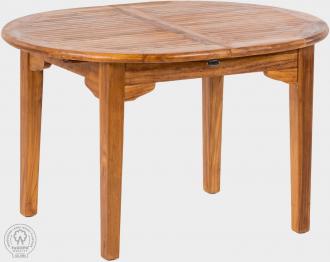 Teakový stôl oválny ELEGÁN 160 - 220 cm x 100 cm rozkladací, prírodný