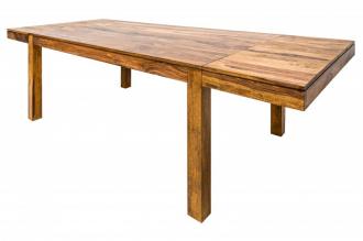 Masívny jedálenský stôl PURE 160-240 cm Sheesham s predlžovacími doskami