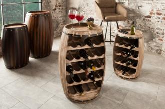 Elegantný stojan na víno BODEGA 80 cm, borovica, prírodný
