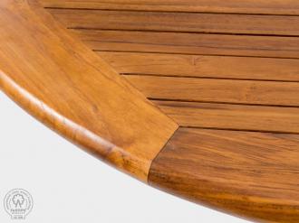Teakový stôl oválny ELEGÁN 130 - 180 cm x 120 cm rozkladací, prírodný