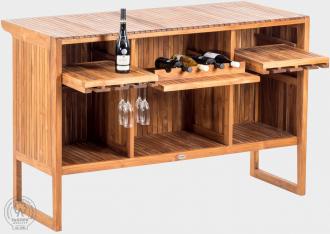 Teakový barový stôl LUCA 160 cm teak prírodný
