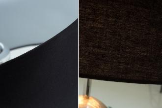 Extravagantná stolová lampa SKULL 44 cm čierna so striebornou lebkou