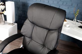 Výškovo nastaviteľná kancelárska stolička STRONG XXL čierna s podrúčkami