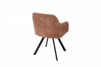 Retro dizajnová stolička LUCCA vintage hnedá