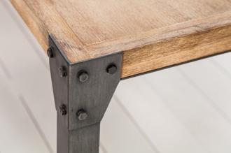 Priemyselný dizajnový jedálenský stôl FACTORY 160 cm vápenný akáciový