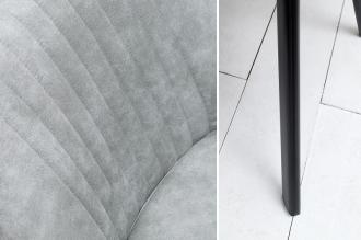 Retro dizajnová stolička LUCCA kamenná šedá