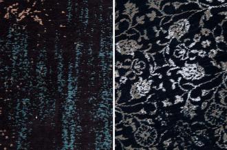 Orientálny bavlnený koberec ANATOLIAN 240 x 160 cm tmavomodrý kvetinový vzor