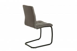Dizajnová konzolová stolička MIAMI šedá s ozdobným prešívaním