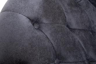 Kreslo CHESTERFIELD 85 cm starožitná šedá
