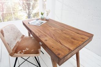 Dizajnový stôl RETRO 120 cm Sheesham, prírodný