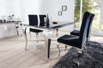 Elegantný dizajnový jedálenský stôl MODERN BAROQUE 200 cm čierny