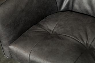 Retro barová stolička LOFT 100 cm s podrúčkami, starožitná šedá