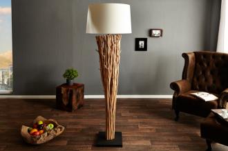 Dizajnová podlahová lampa EUPHORIA 180 cm prírodná z naplaveného dreva
