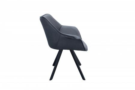 Dizajnová stolička THE DUTCH RETRO šedá s podrúčkami