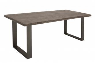 Dizajnový jedálenský stôl IRON CRAFT 200 cm mango, šedý