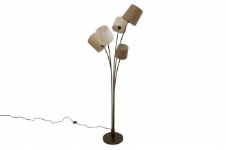 Dizajnová stojanová lampa LEVELS 176 cm biela, béžová, hnedá