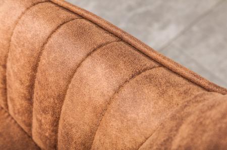 Stolička TURIN vintage, svetlo hnedá s ozdobným švom